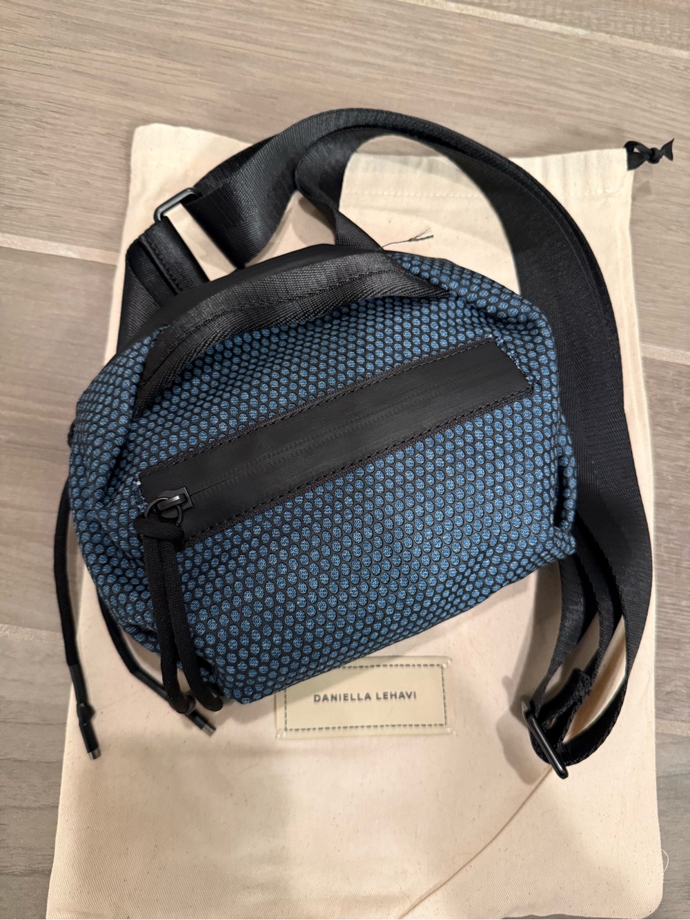 Daniella Lehavi Blue Patterned Crossbody Sling Bag
